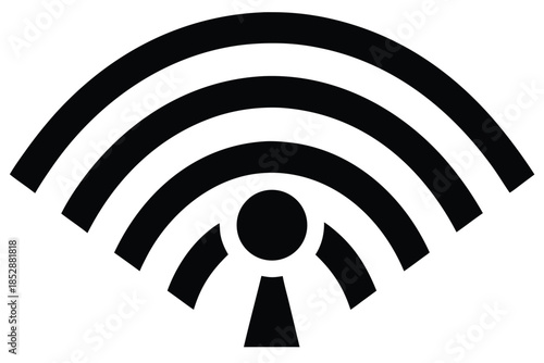 wi fi signal vector icon silhouette
