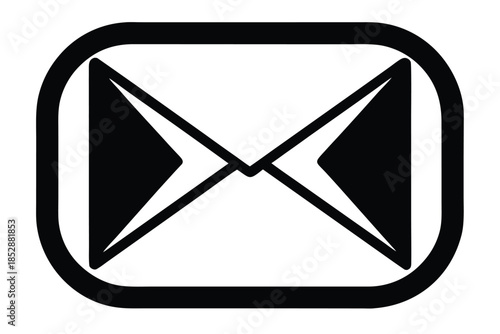 web mail vector icon silhouette