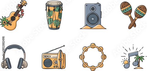 Musical Instruments Collection Depiction.