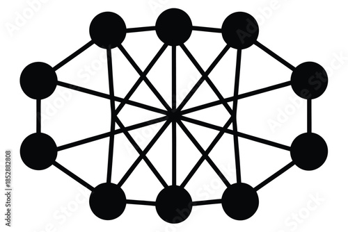 network wire vector icon silhouette