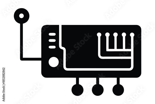 network interface card  nic  vector icon silhouett