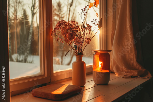 Winter light through window