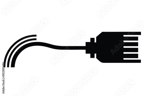 high speed ethernet vector icon silhouette