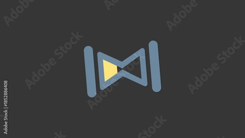 Abstract Geometric Symbol: A minimalist design featuring a unique geometric shape composed of sleek lines and a subtle color palette, perfect for conveying modern aesthetics and abstract concepts.