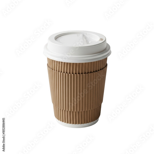 Wallpaper Mural Disposable coffee cup with lid isolated on transparent background isolated on transparent background, isolated on white background Torontodigital.ca