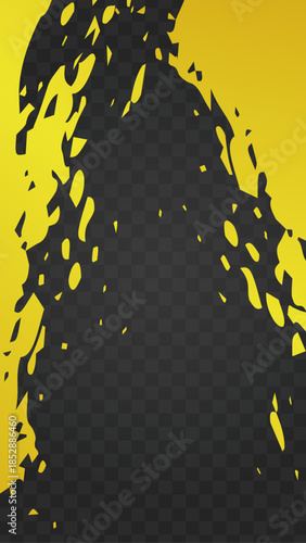 格子柄の背景画像 ゴールドと黒のグラデーション背景イラスト　和柄