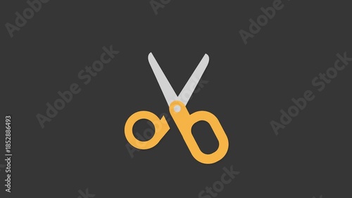 Scissors Silhouette: A minimalist illustration of a pair of scissors, a simple yet potent symbol for cutting, editing, and precision.