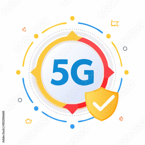 5G network wireless technology. Fifth generation of mobile internet. 5g technology, background and banner design.