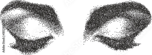 Eye vintage y2k stipple art, vision halftone stipple brutalist retro vector png with transparent background, iris 2000s aesthetic photocopy effect tattoo