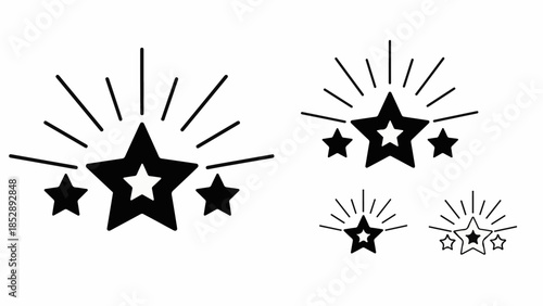 Shining stars symbolizing achievement, success, and excellence