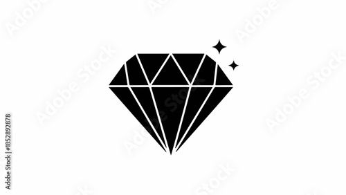 Sparkling diamond icon representing luxury and preciousness