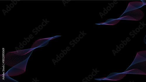 black background with colorful spiral lines