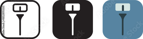 Bathroom scales vector illustration set isolated on transparent background home decor symbol