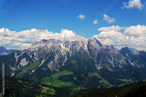 Leogang Mountains Leoganger Steinberge with highest peak Birnhorn, idyllic summer landscape Alps, Zell am See district, Salzburg federal state, Austria