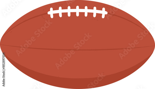 Simple Isolated American Football Ball Sport Equipment Design Element