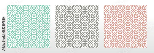 Set of abstract geometric patterns. Seamless vector backgrounds. Colored ornaments Graphic modern patterns Simple lattice graphic design