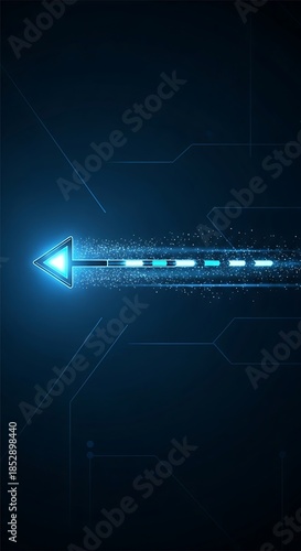 Futuristic Arrow - A Symbol of Technological Advancement and Direction.