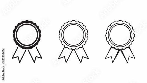 Collection of rosettes with ribbon tails
