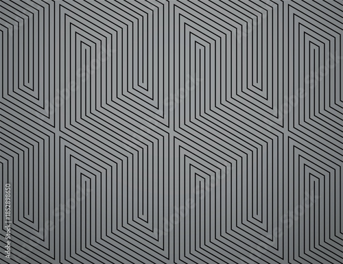 Abstract geometric pattern with stripes, lines. Seamless vector background. Gray and black ornament. Simple lattice graphic design