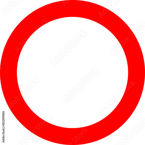 Free Download Red Circle Icon Representing Threat, Alert or Danger Warning Symbol for Security Concept - GFXLoad