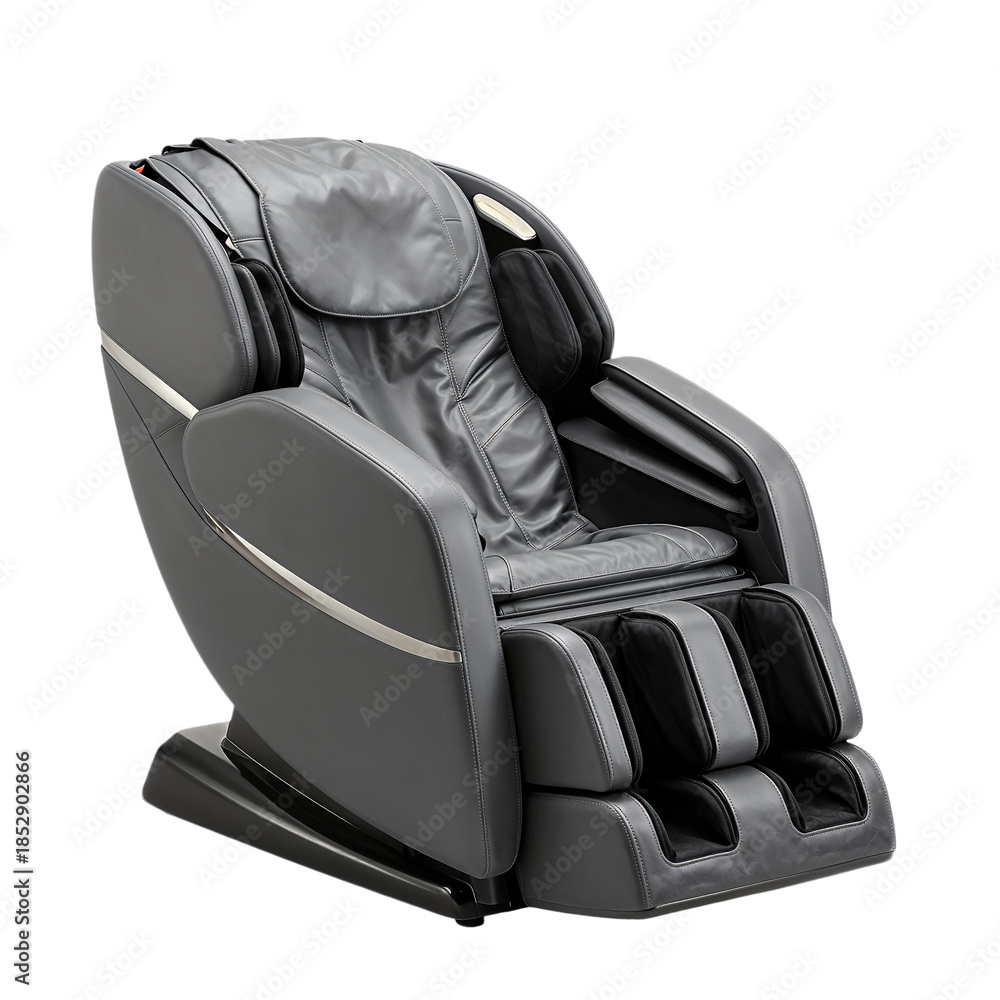 Naklejka premium Modern black massage chair with sleek design