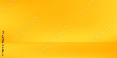 Abstract yellow background abstract with Gradient in empty room studio, Yellow empty room studio gradient simple abstract modern art