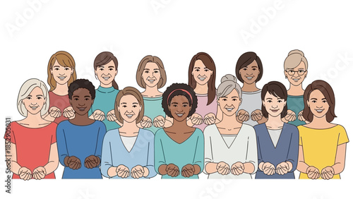 Diverse Group of Women Showing Their Fists in Solidarity and Empowerment