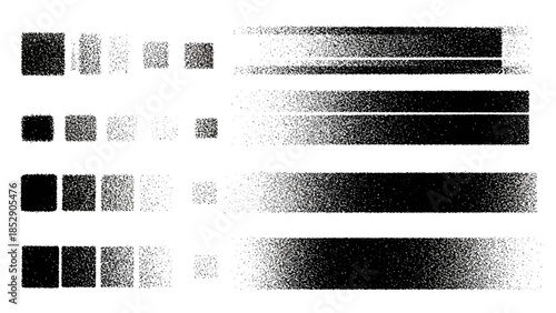 Abstract Grayscale Gradient Squares and Lines Illustration