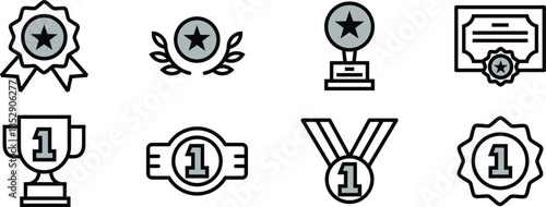 Icon Pack Awards Achievement, plate, tribute, crown, compliment for Websites, Apps, UI UX Projects, and Design Digital Assets