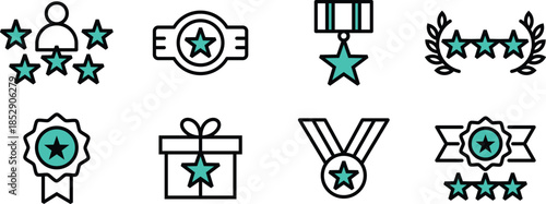 Icon Pack Awards Achievement, plaque, cup, trophies, applause for Websites, Apps, UI UX Projects, and Design Digital Assets