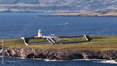 Aerial view of St. John's Point Lighthosue, County Donegal, Ireland