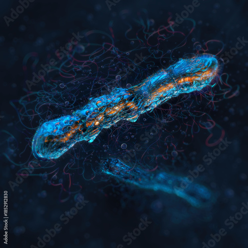 Cuadro en lienzo Clostridium bacteria