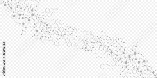 Structure molecule and communication Dna, atom, neurons. Science concept for your design. Connected lines with dots. Medical, technology, chemistry, science background. illustration.