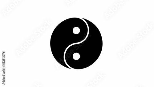 Symbol of balance and harmony, representing duality and unity.