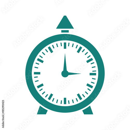 Simple teal clock graphic