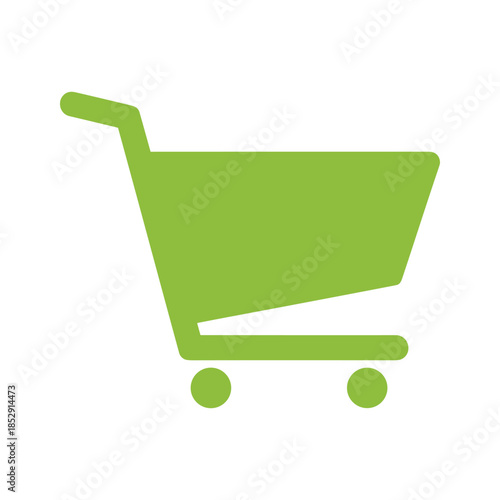 Green shopping cart icon