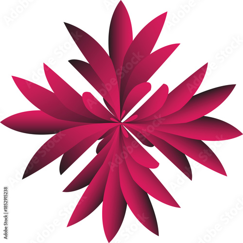 An abstract floral background featuring a nature-inspired vector illustration of a flower with star-like petals and leaf elements for a colorful spring pattern design