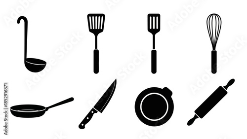 A simple set of silver spoon and fork isolated on a white background for dining and kitchen use