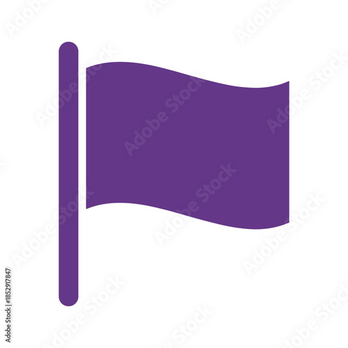 Purple flag icon on white background