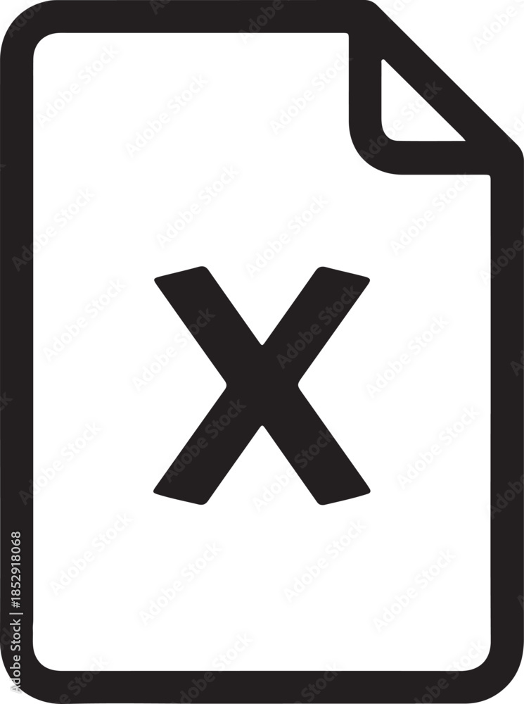 Obraz premium Excel Spreadsheet File Document Icon Vector for Business and Data Management