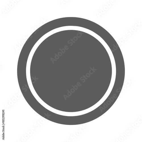 Gray circle icon on white background