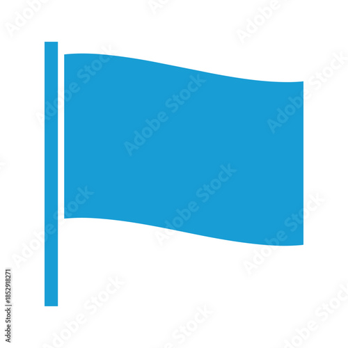 Free Download Blue flag icon on white background - GFXLoad