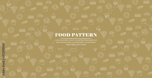Fast food pattern background