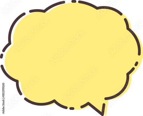 シンプルなオレンジ色の吹き出し