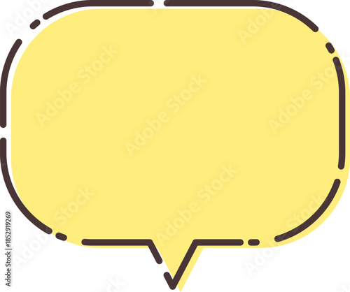 シンプルなオレンジ色の吹き出し