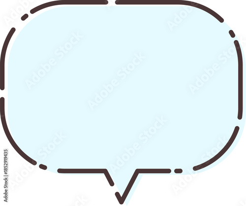 シンプルな青色の吹き出し