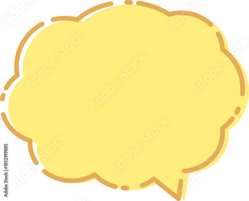 シンプルなオレンジ色の吹き出し