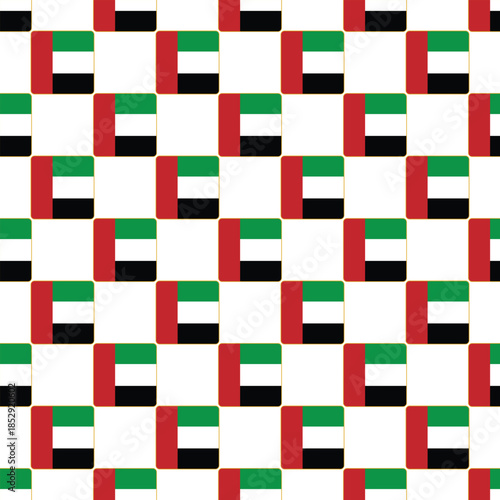 United Arab Emirates flag seamless pattern for backgrounds and prints