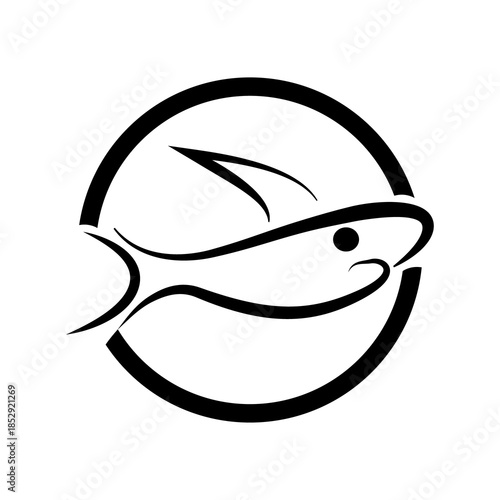 fish icon vector illustration