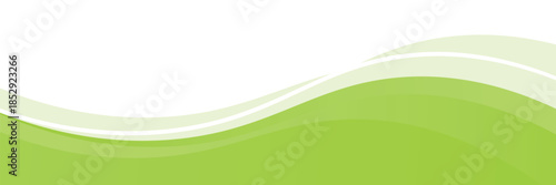 Vector green line background curve element with white space for text and message design, overlapping layers, vector